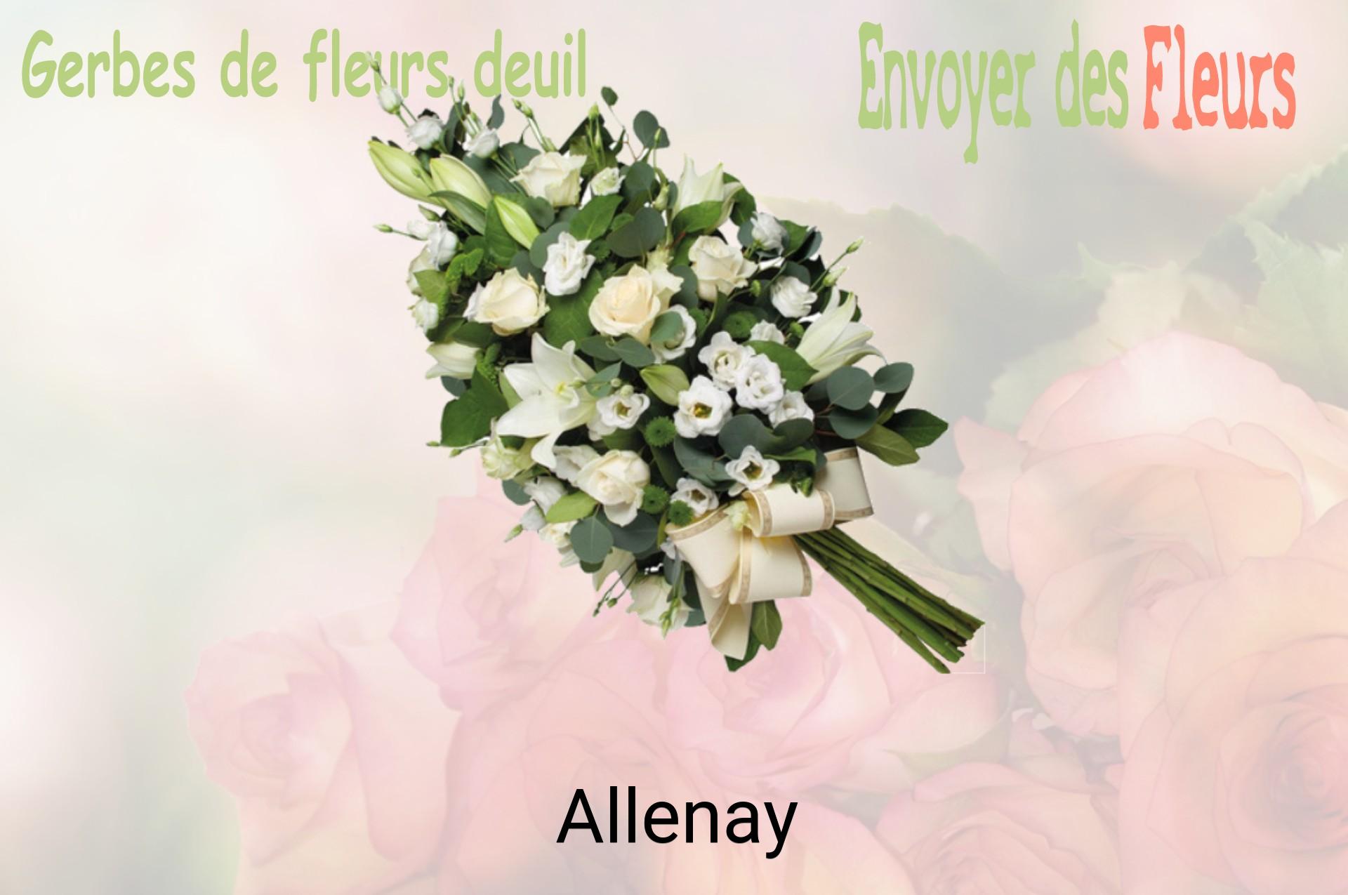Gerbe de fleurs de deuil livrée à Allenay